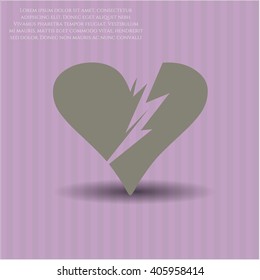 Broken heart icon vector illustration