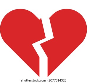 Broken heart icon. Vector image about broken heart, divorce, etc.