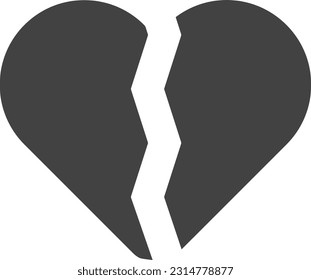 Broken Heart icon vector image. Suitable for mobile application web application and print media.