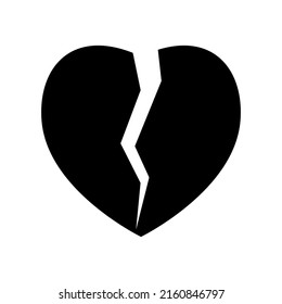 Plantilla vectorial de icono de corazón roto