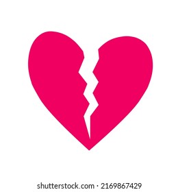 Broken Heart icon vector with trendy design