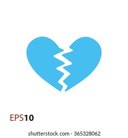 Broken heart icon for web and mobile