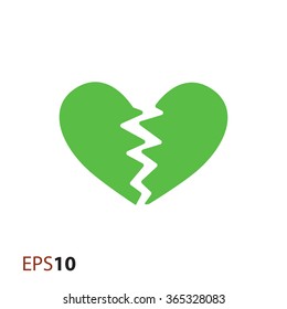 Broken heart icon for web and mobile