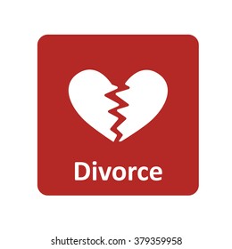 Broken heart icon for web and mobile