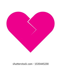 Broken heart. isolated illustrator. Eps file