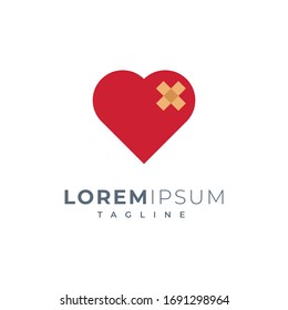 Broken Heart Logo Design Ready To Use Premium Vector