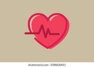 Logo del corazón roto en el fondo de la luz
