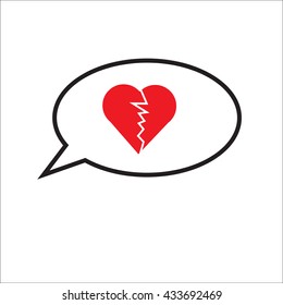 Broken heart with patch