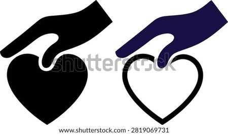Broken heart with question mark symbol on each side