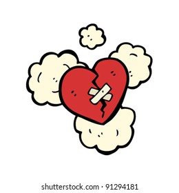 caricatura de reparación de corazón roto