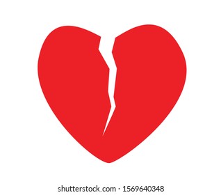 Broken Heart Sign Sign Symbol Background Stock Vector (Royalty Free ...