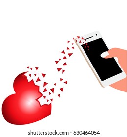 broken heart sms