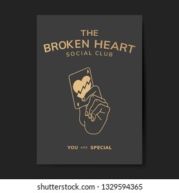 The Broken Heart Social Club Logo Vector