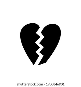 Broken Heart Split Into Two Stock Vector (Royalty Free) 1780846901 ...