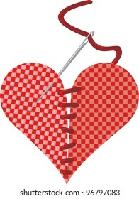 broken heart - stitch heart