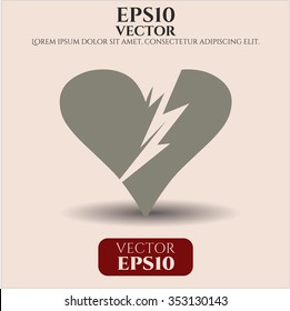 Broken heart symbol