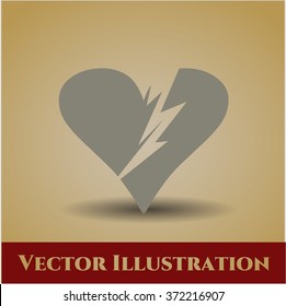 Broken heart symbol