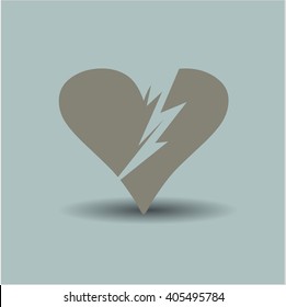 Broken heart symbol