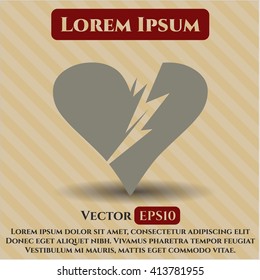 Broken heart symbol