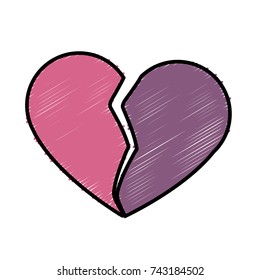 Broken heart symbol