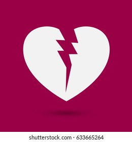 Broken heart. Valentine's day.