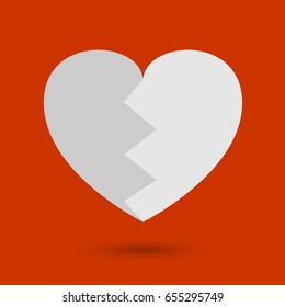 Broken heart. Valentine's day