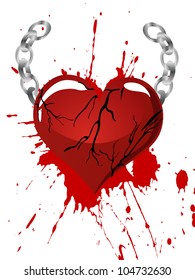broken heart - vector