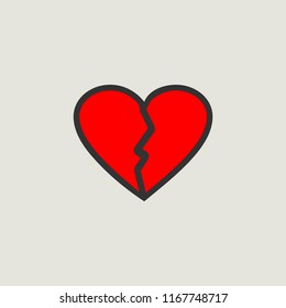 Broken heart vector