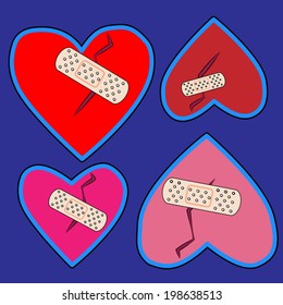 Broken heart vector