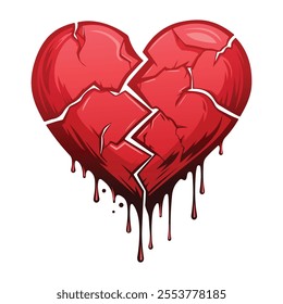 broken heart vector broken heart dripping blood hand vector and illustration 