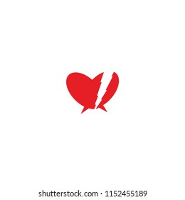 broken heart vector icon