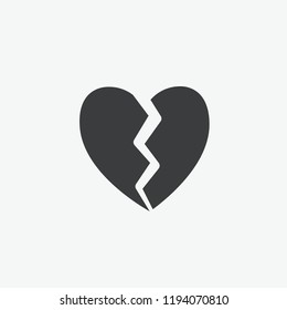 Broken Heart Vector Icon