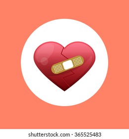 broken heart vector icon