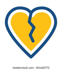Broken Heart Vector Icon