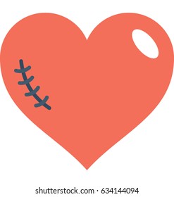 Broken Heart Vector Icon