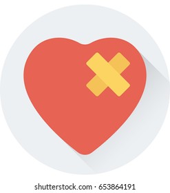 Broken Heart Vector Icon