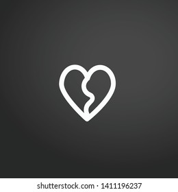 Broken Heart vector icon. Broken Heart concept stroke symbol design. Thin graphic elements vector illustration, outline pattern for your web site design, logo, UI. EPS 10.