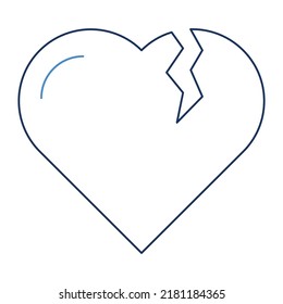 Broken Heart Vector icon which is suitable for commercial work and easily modify or edit it

