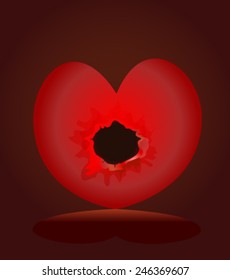 broken heart vector illustration