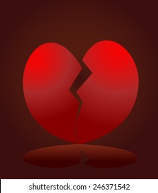 broken heart vector illustration