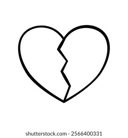  Broken heart - vector illustration