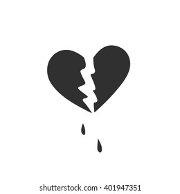 broken heart. vector illustration