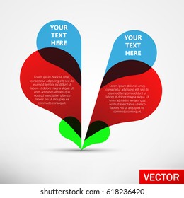 Broken heart vector illustration