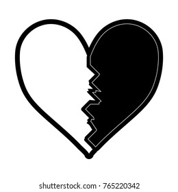broken heart  vector illustration