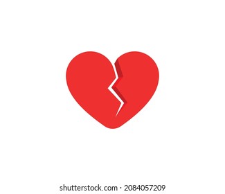 Broken heart vector isolated icon. Broken heart emoji illustration. Broken heart vector isolated emoticon