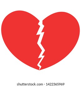 Broken heart vector, love sick symbols