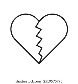 Broken heartline icon. vector illustration. EPS10