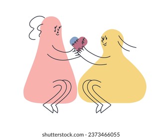 Broken hearts and grieving people