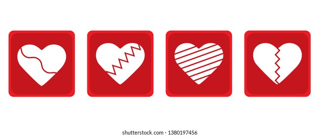 broken hearts icon