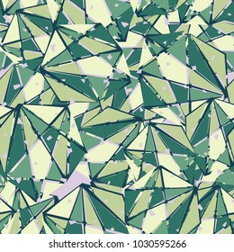 Broken heptagons in random order. Seamless multi-colored texture.
